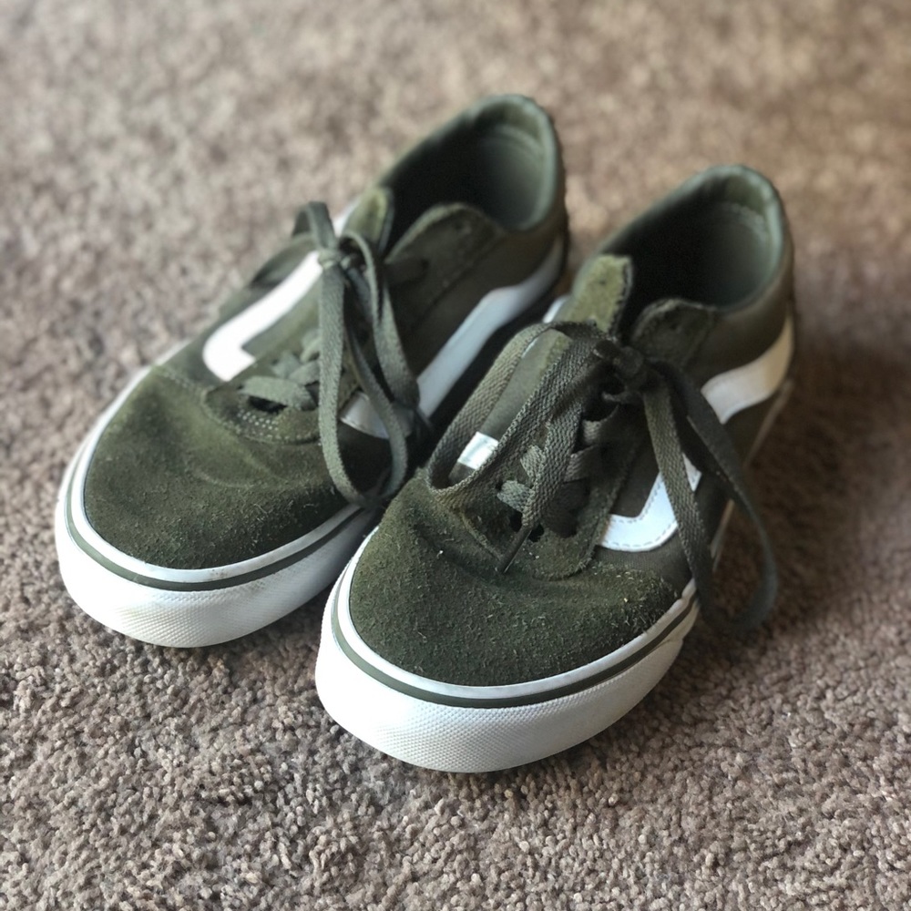 Vans Olive Suede Sneakers